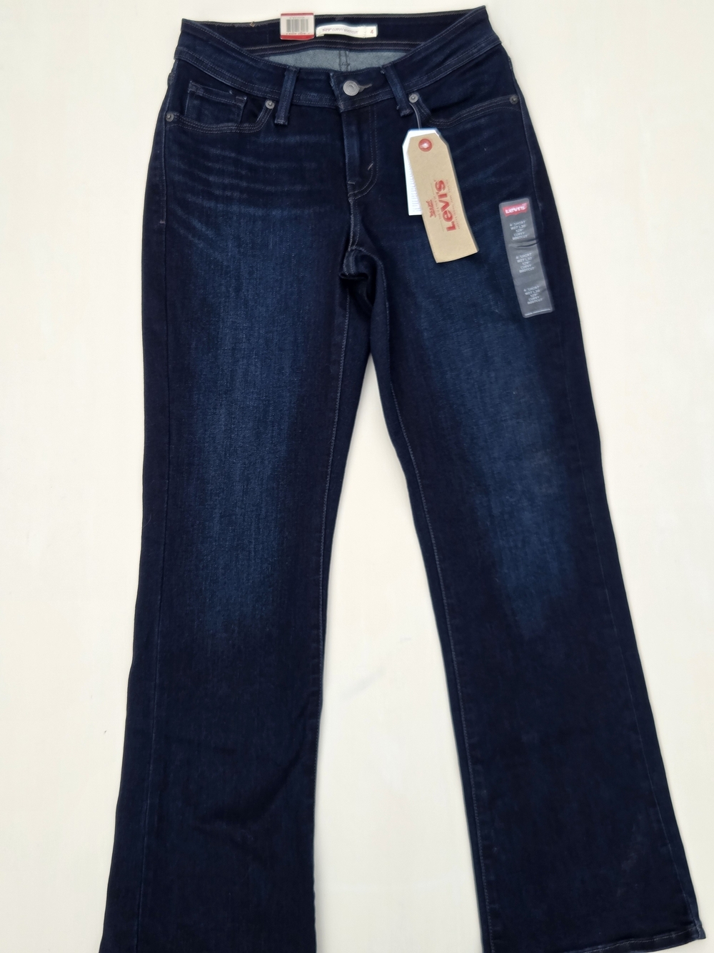 NWT Women's Levi's Curvy Mid-Rise Bootcut Jeans Dark Wash Size-4S